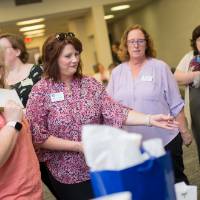 PSS choosing prizes at luncheon